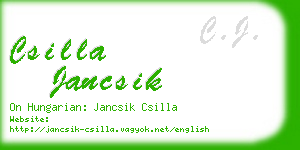 csilla jancsik business card